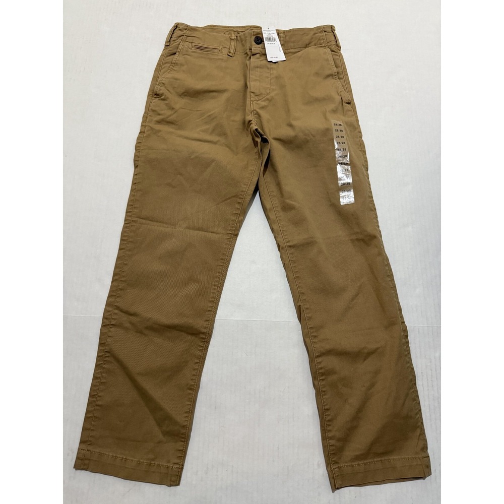 AE American Eagle Outfitters Mens 28x28 Camel Khaki Slim Flex Straight Leg Pants